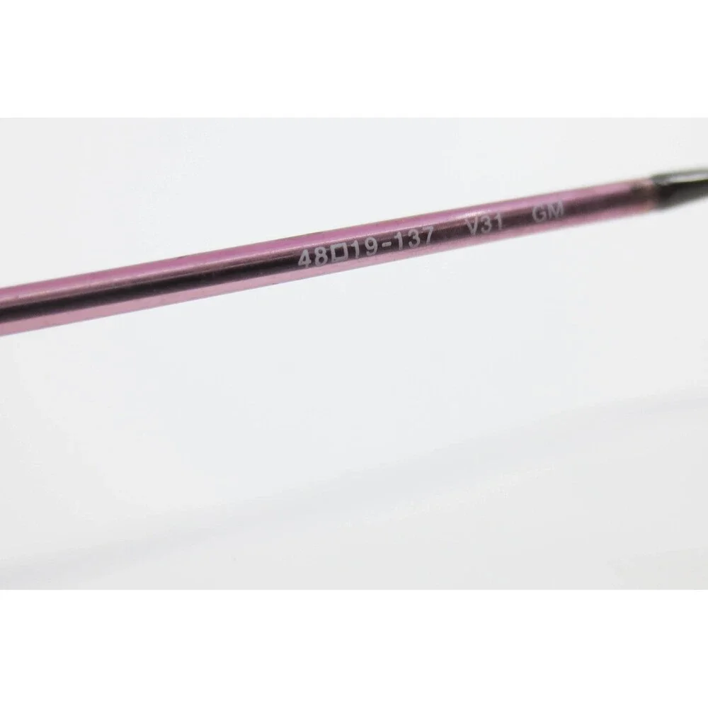 Vera Wang V31 GM Eyeglasses Oval Semi-Rimless Gunmetal Purple Frames 48-19-137